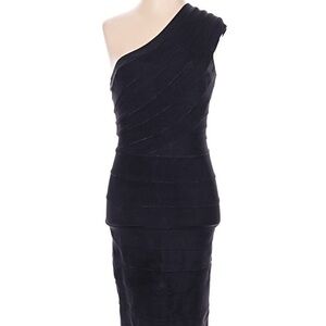 🖤 HERVÉ LÉGER One-Shoulder Bandage Dress | Y2K 2000s Designer Bodycon 🖤